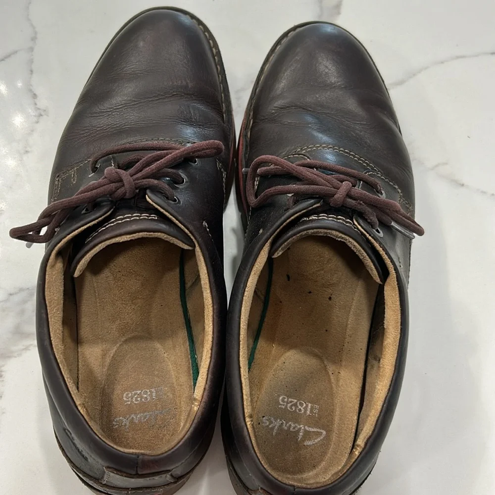 Clarks 1825 Brown Genuine Leather Casual Oxfords. Men’s‎ Shoes Size 12